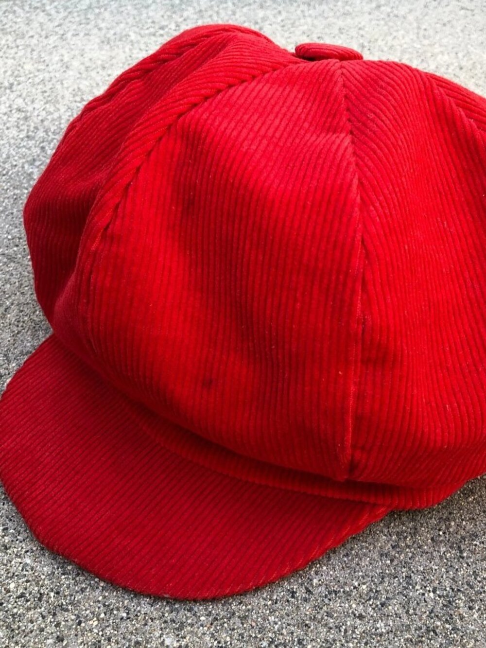 Vintage 47 STREET Army Rasta Hat Women's One Size Corduroy Red Cap Cotton Baker